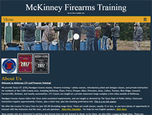 Tablet Screenshot of mckinneyfirearmstraining.com